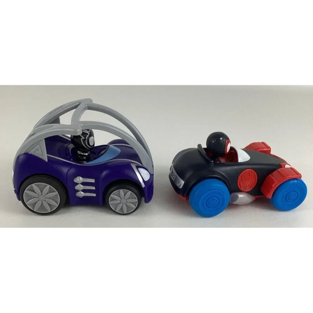 Marvel Spidey & His Amazing Friends Racers Black Panther Miles Morales Cars Lot